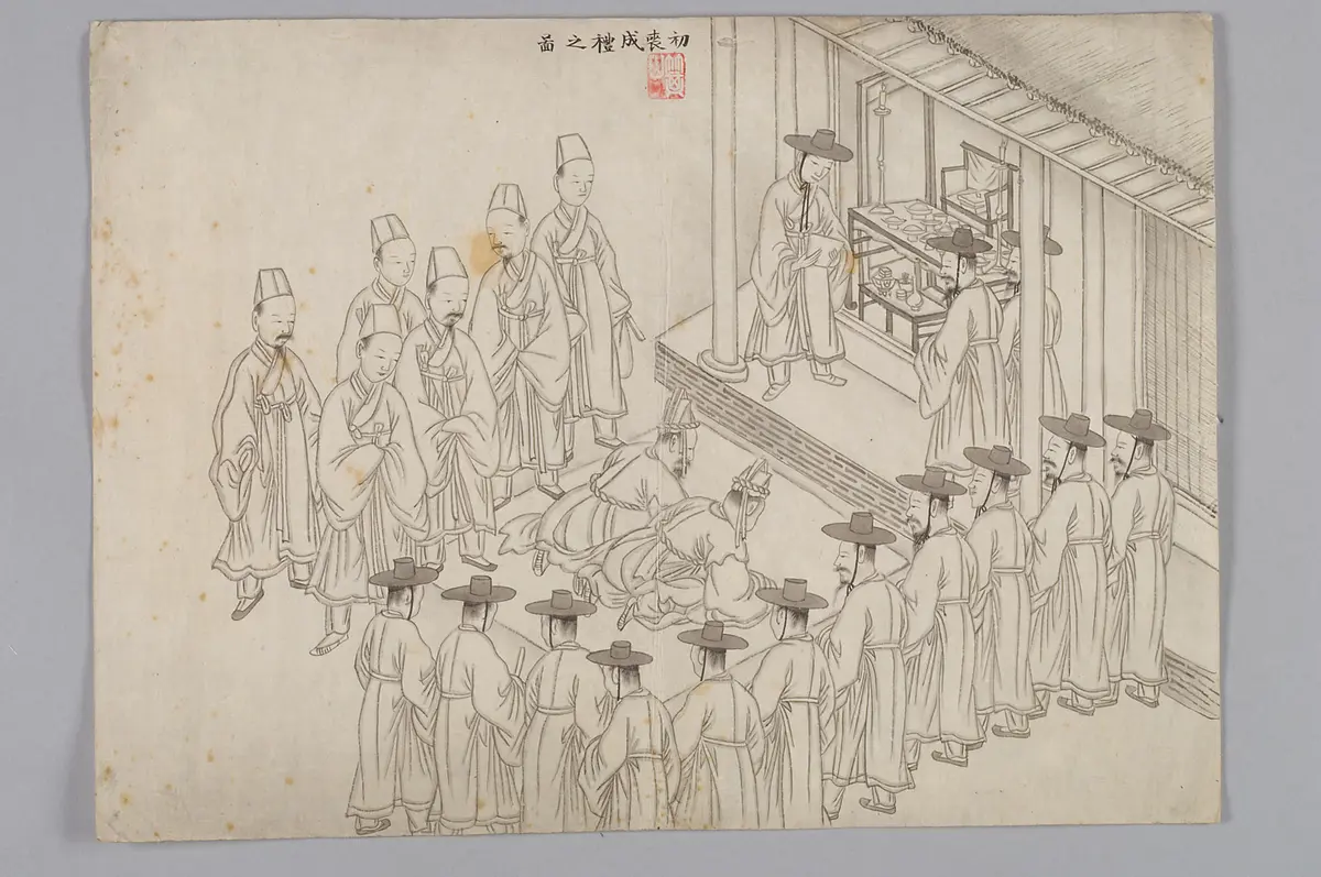 Tuschemalerei der Werkstatt Kim Jun-geun 김준근 金俊根 (Kisan 기산 箕山)