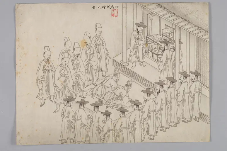 Tuschemalerei der Werkstatt Kim Jun-geun 김준근 金俊根 (Kisan 기산 箕山)
