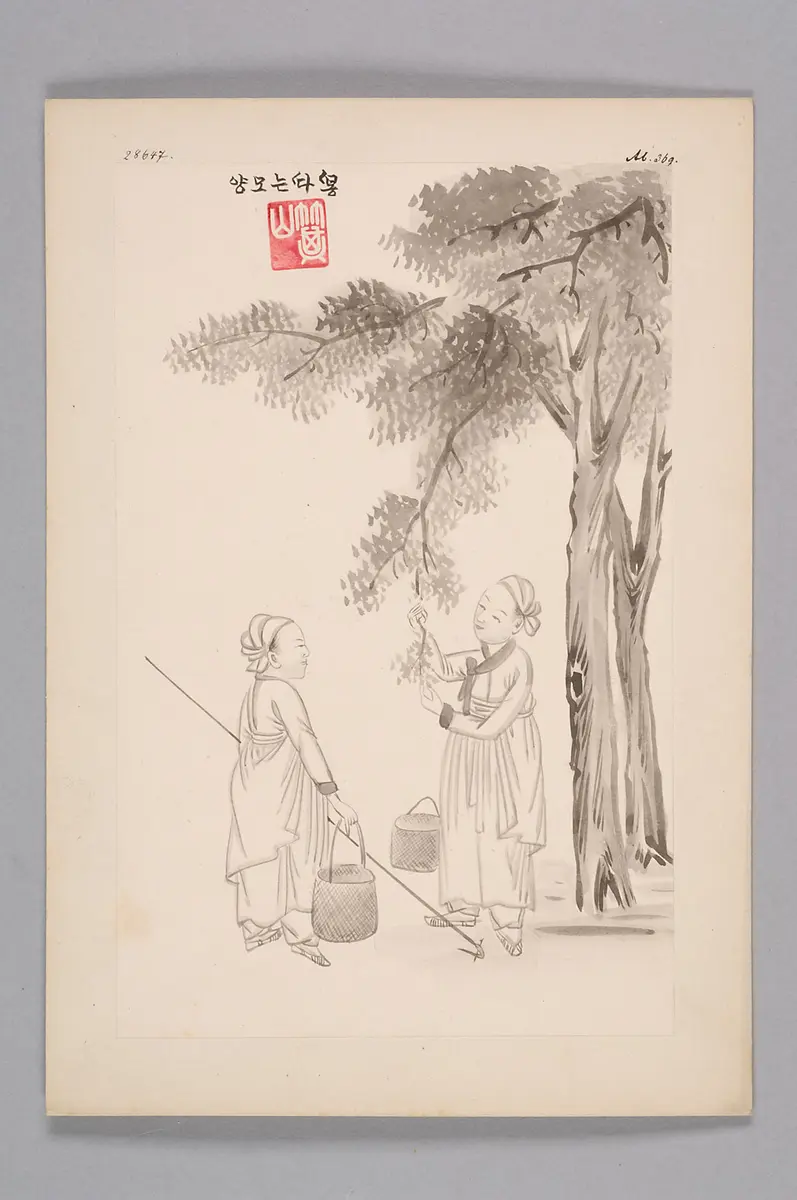Tuschezeichnung der Werkstatt Kim Jun-geun 김준근 金俊根 (Kisan 기산 箕山)