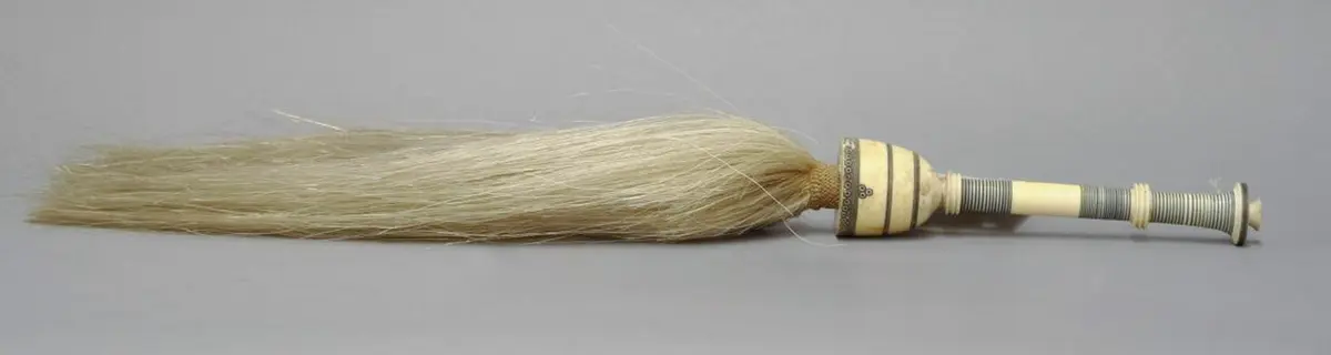 Fly whisk with ivory handle