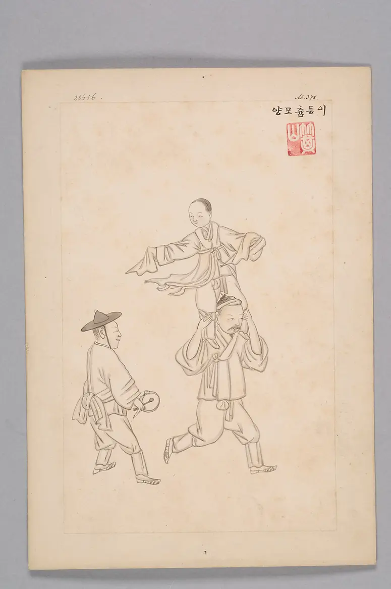 ink painting by the workshop Kim Jun-geun 김준근 金俊根 (Kisan 기산 箕山)