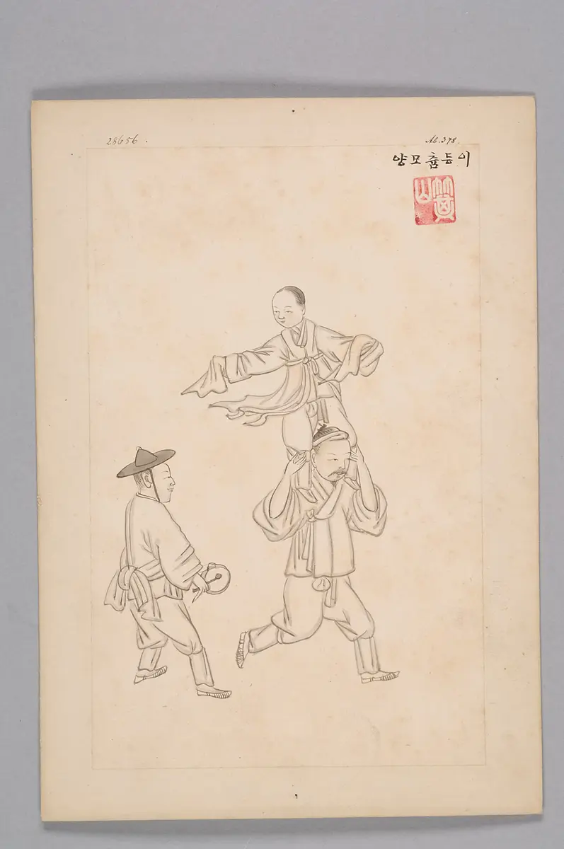 ink painting by the workshop Kim Jun-geun 김준근 金俊根 (Kisan 기산 箕山)