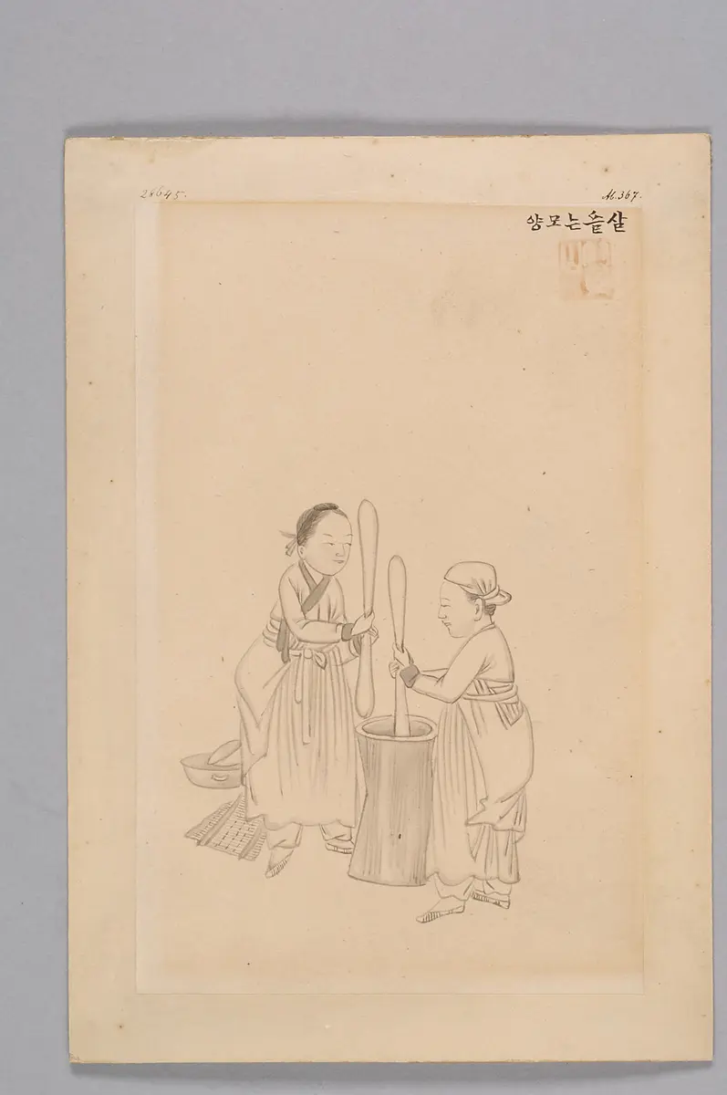Tuschezeichnung der Werkstatt Kim Jun-geun 김준근 金俊根 (Kisan 기산 箕山)