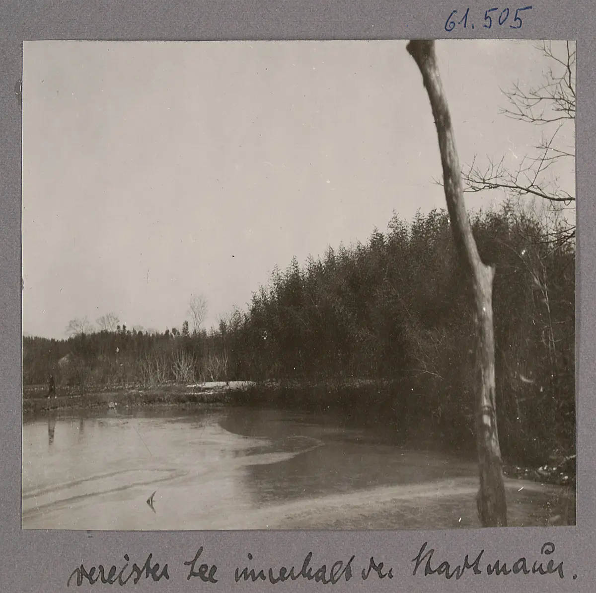 Nanking. Vereister See innerhalb der Stadtmauer