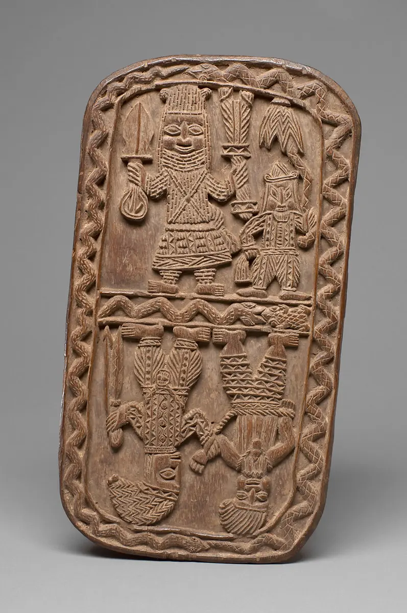 Wooden Box with Relief Carvings
