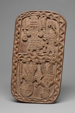 Wooden Box with Relief Carvings