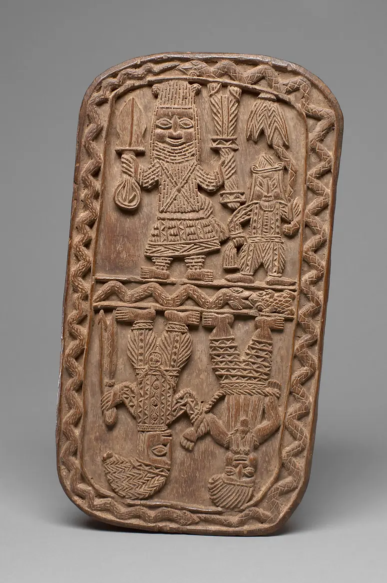 Wooden Box with Relief Carvings
