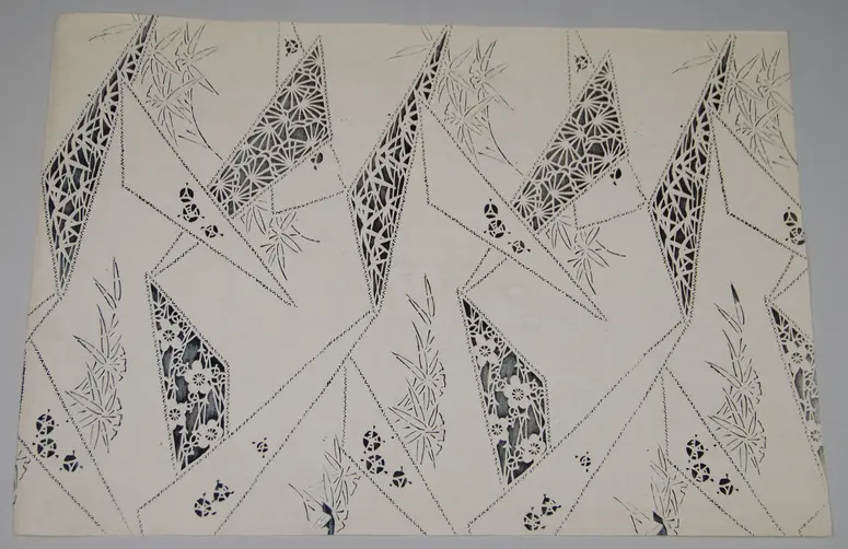 Stoffdruckmuster auf Papier