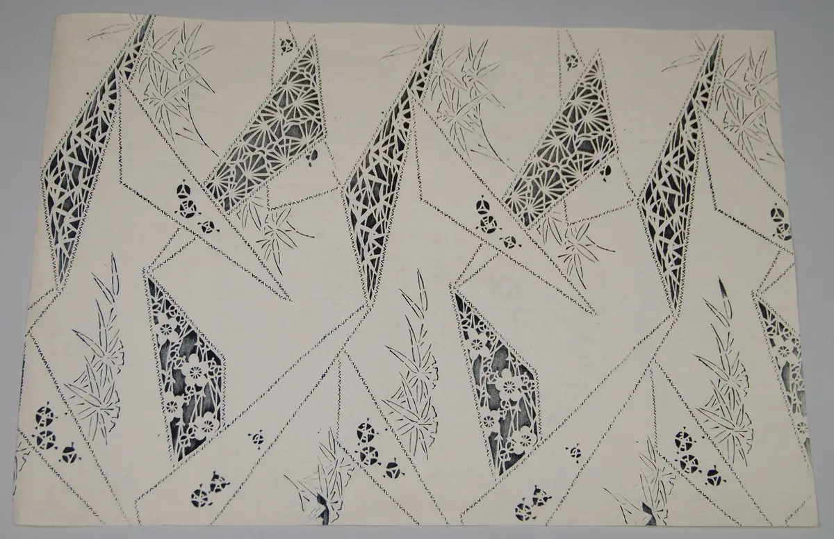 Stoffdruckmuster auf Papier