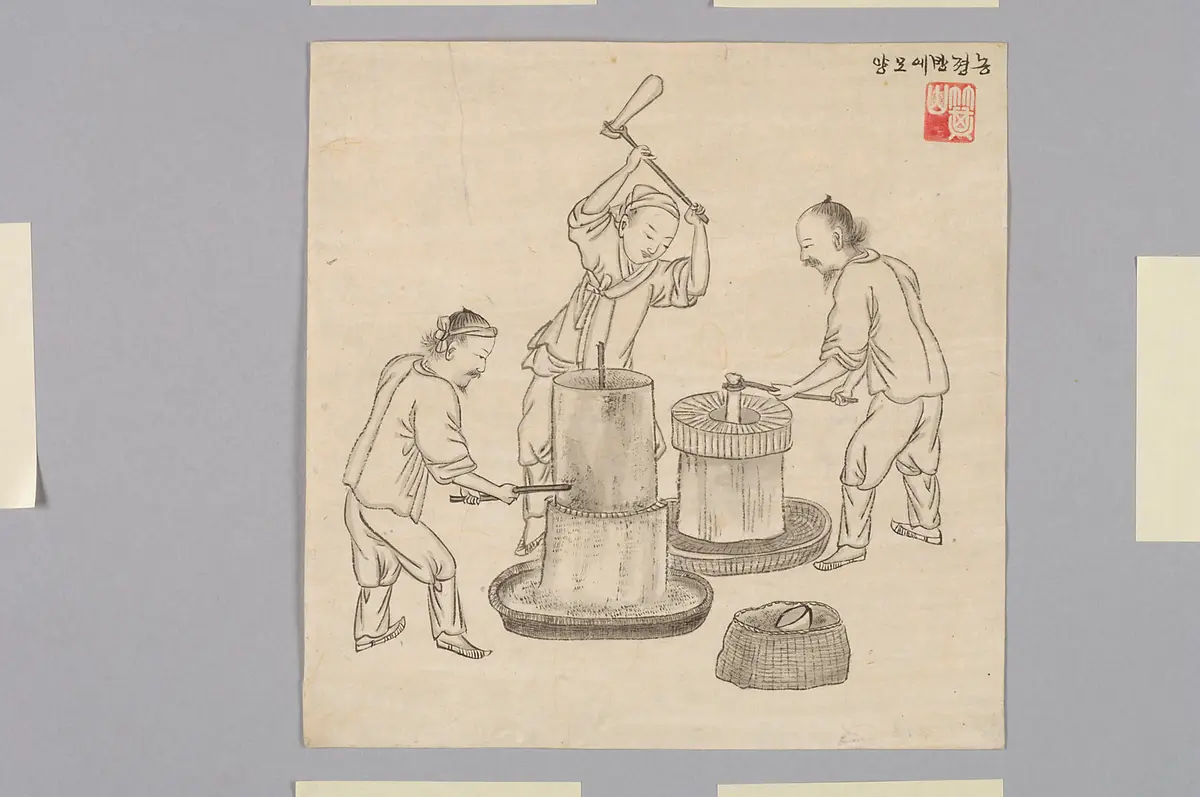 Tuschezeichnung der Werkstatt Kim Jun-geun 김준근 金俊根 (Kisan 기산 箕山)