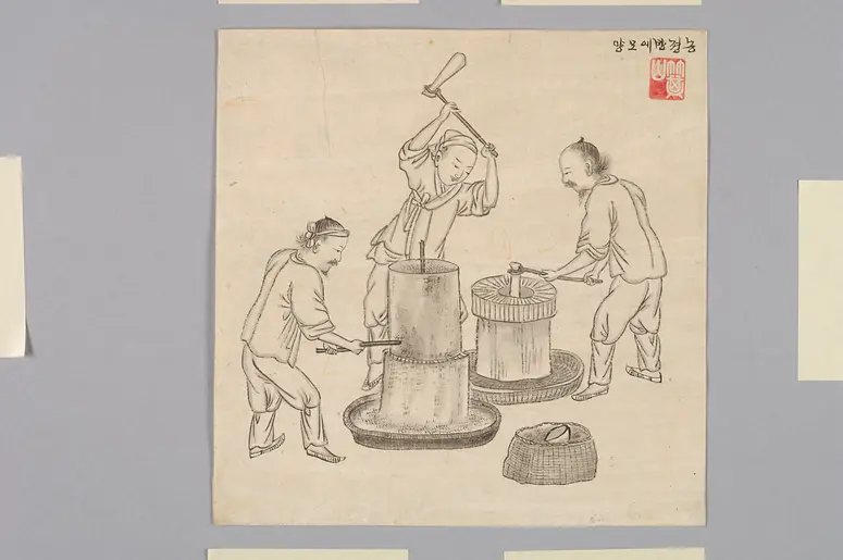 Tuschezeichnung der Werkstatt Kim Jun-geun 김준근 金俊根 (Kisan 기산 箕山)