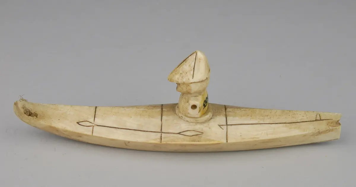 Kajakmodell mit Paddler