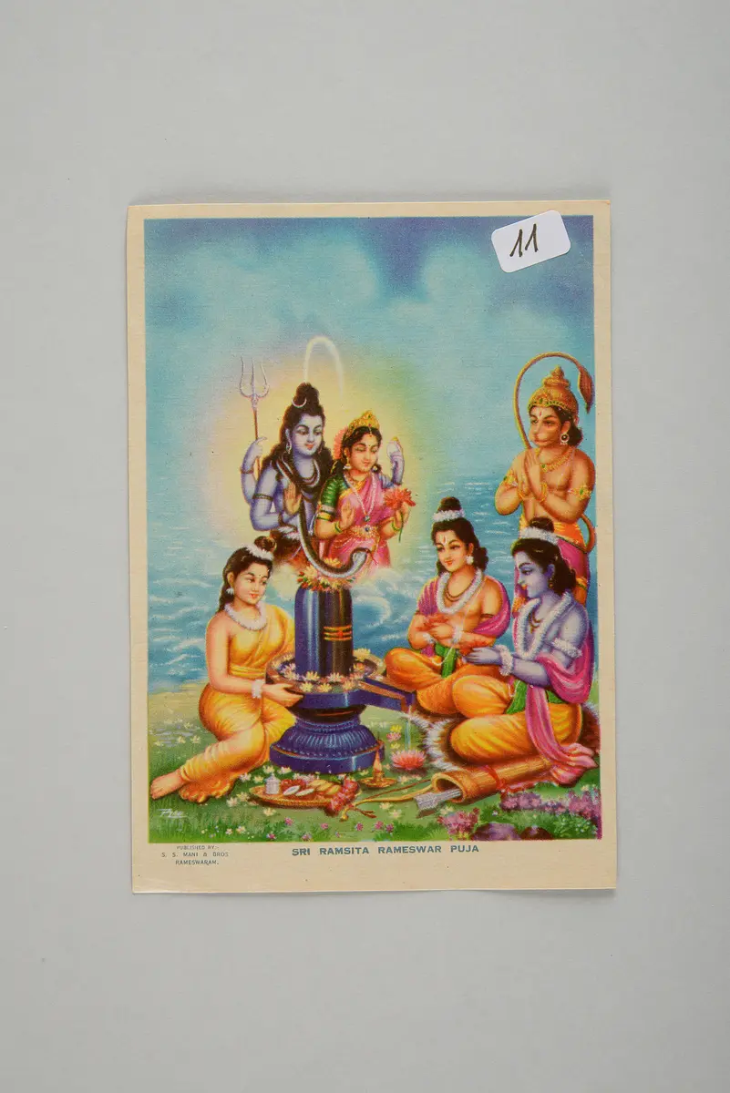 Farbdruck. Sri Ramsita Rameswar Puja