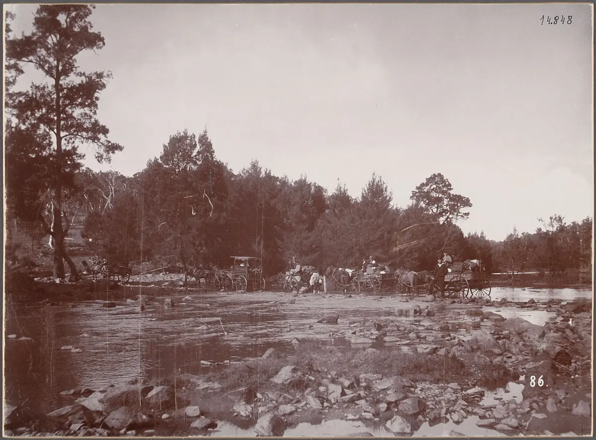 Australien, Durch den Wallendelly River. 25.V.1893
