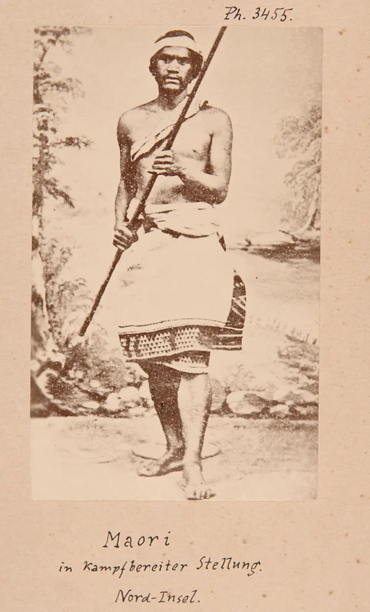 Maori, clothed in a Kaitaka, Thames, North Island