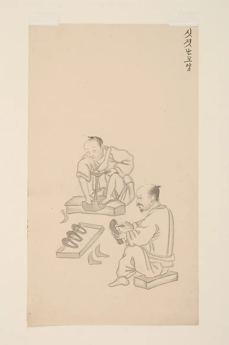 Tuschezeichnung der Werkstatt Kim Jun-geun 김준근 金俊根 (Kisan 기산 箕山)