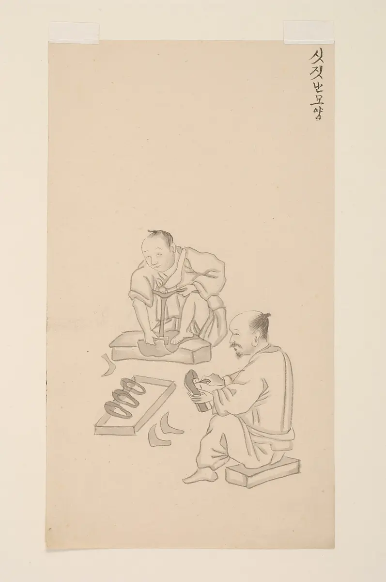 Tuschezeichnung der Werkstatt Kim Jun-geun 김준근 金俊根 (Kisan 기산 箕山)