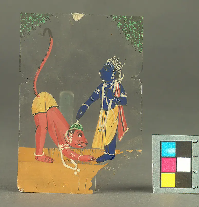 Glimmerbild Rama Hanuman