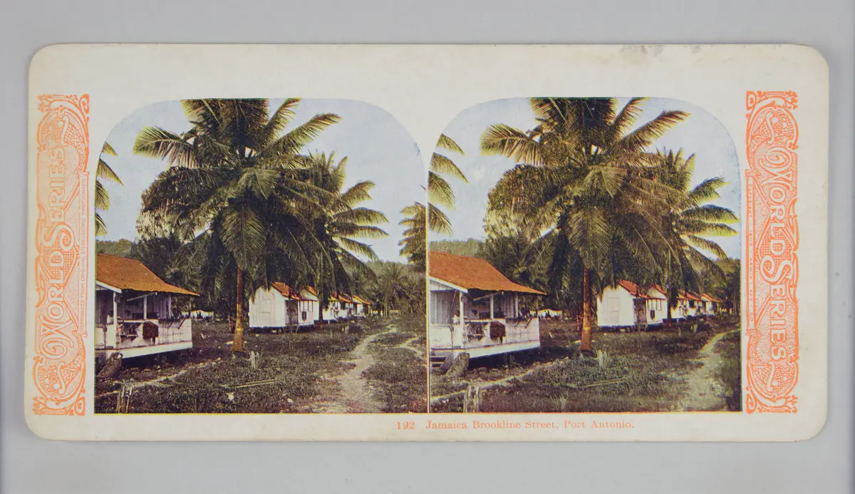 Druck einer kolorierten Stereofotografie