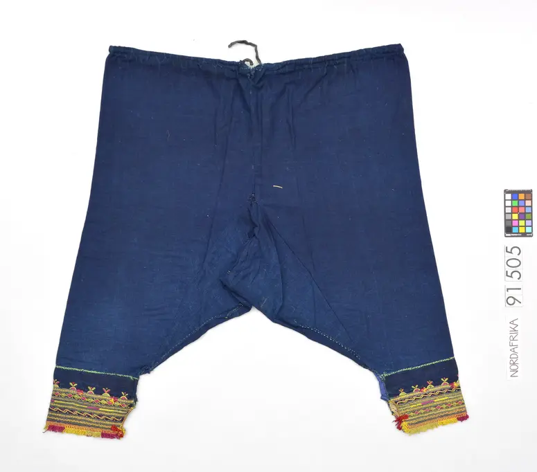 Hose aus dunkelblauem Baumwollstoff