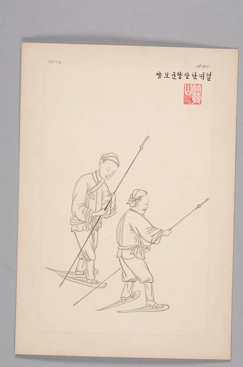 Tuschezeichnung der Werkstatt Kim Jun-geun 김준근 金俊根 (Kisan 기산 箕山)