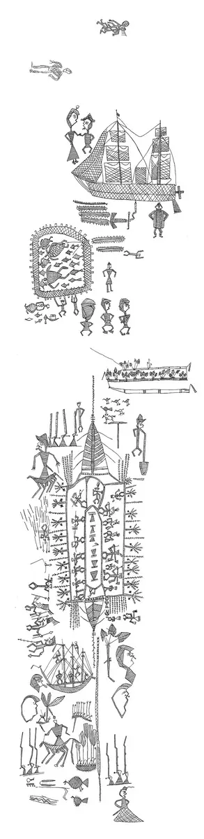 Graviertes Bambusrohr