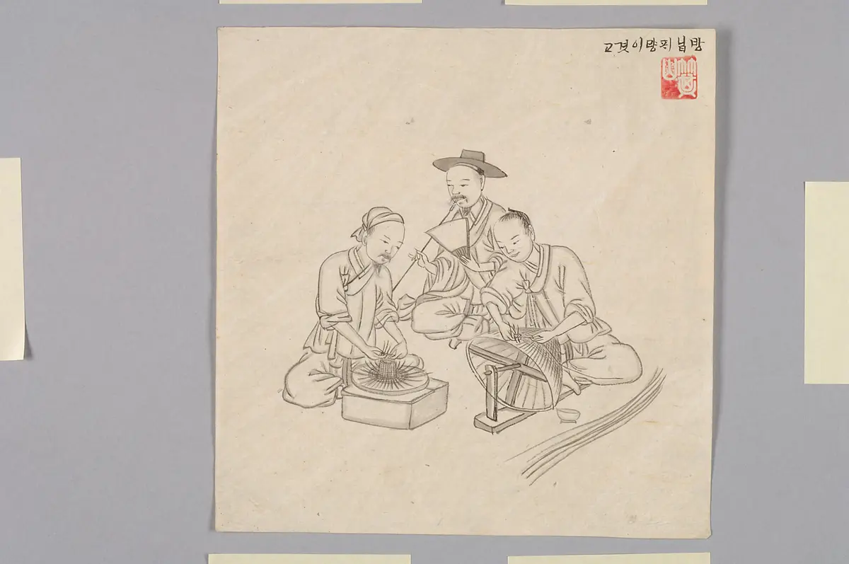 Tuschezeichnung der Werkstatt Kim Jun-geun 김준근 金俊根 (Kisan 기산 箕山)