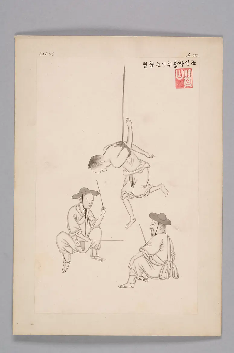 Tuschezeichnung der Werkstatt Kim Jun-geun 김준근 金俊根 (Kisan 기산 箕山)
