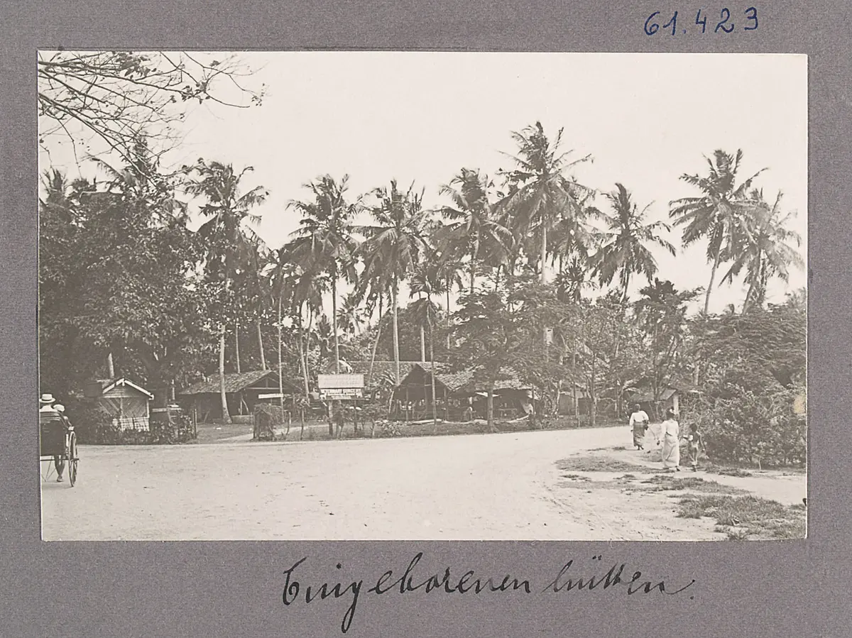 Colombo. Eingeborenenhütten