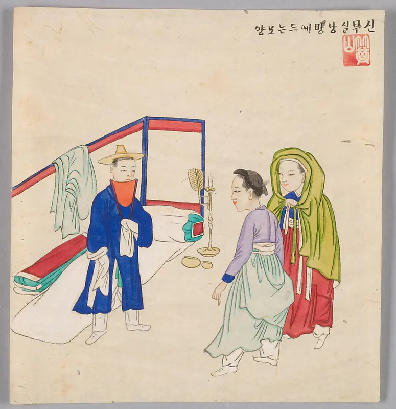 Tuschezeichnung der Werkstatt Kim Jun-geun 김준근 金俊根 (Kisan 기산 箕山)