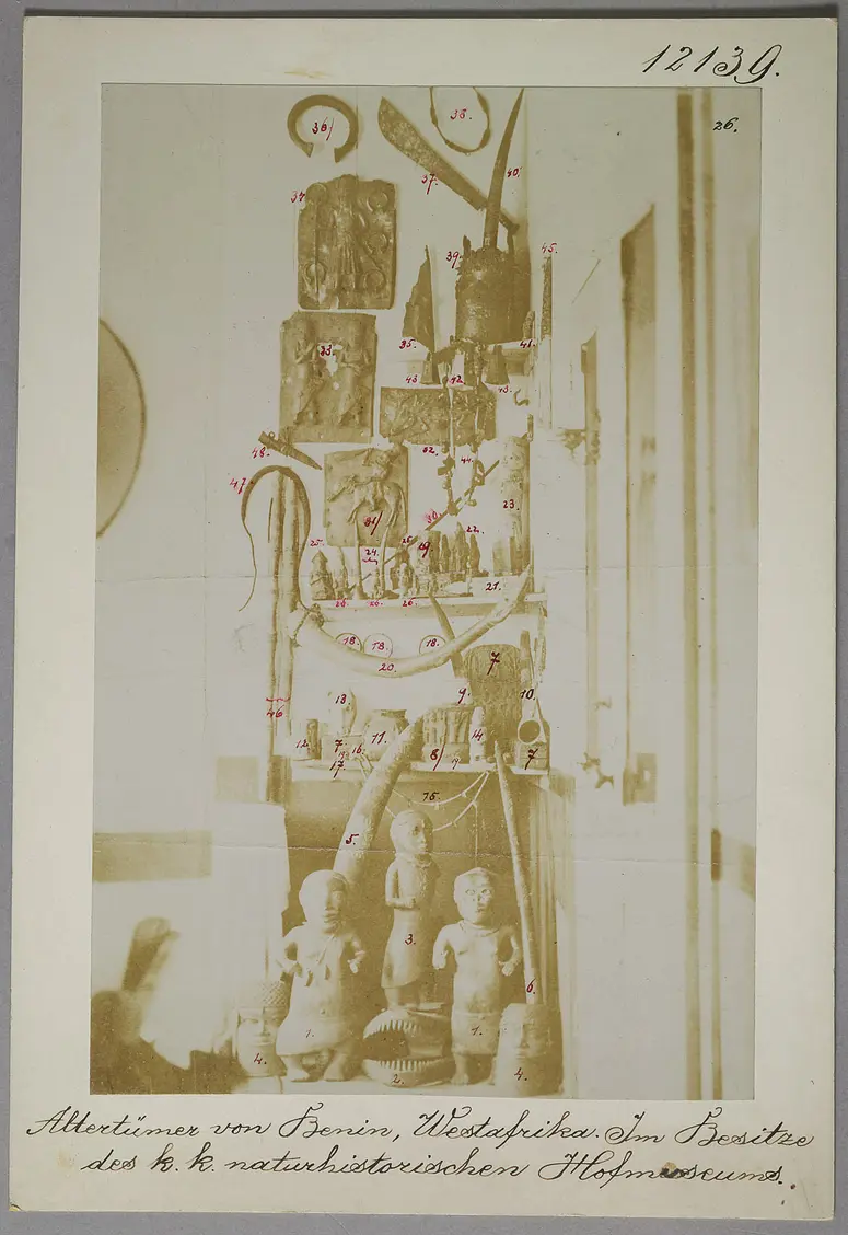 Objects from Benin, owned by the k. k. Natural-History Courtmuseum
