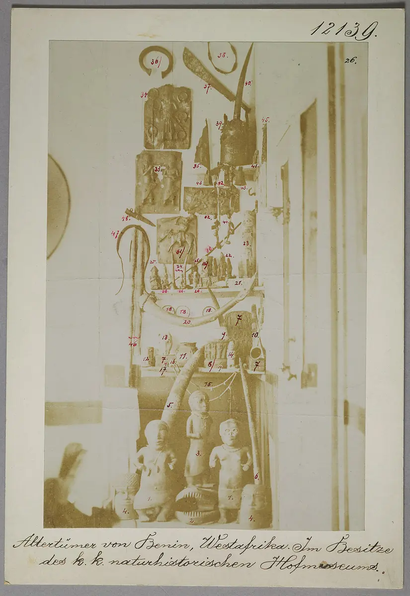 Objects from Benin, owned by the k. k. Natural-History Courtmuseum