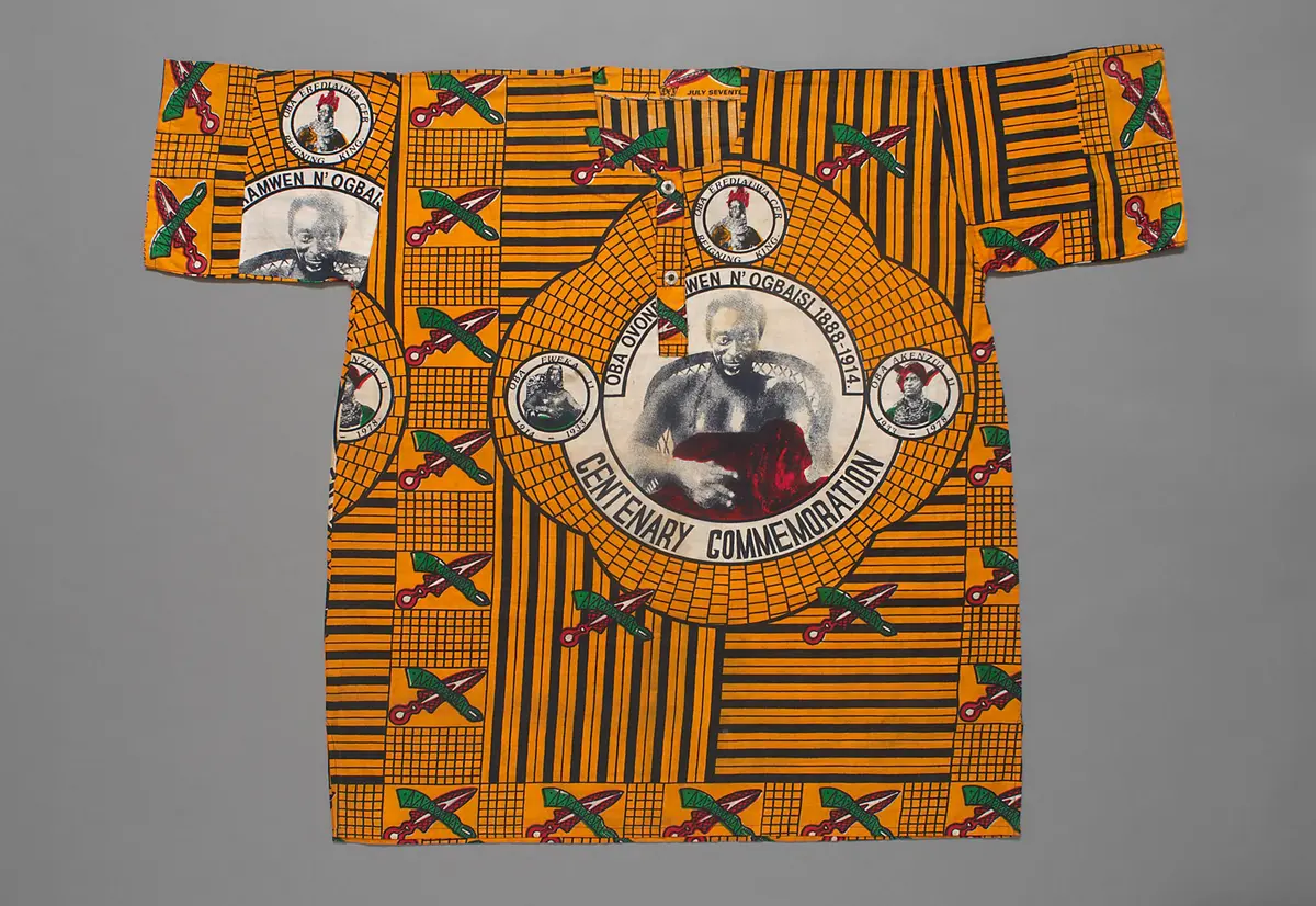Männerhemd aus Gedächtnistuch Great Benin Centenary