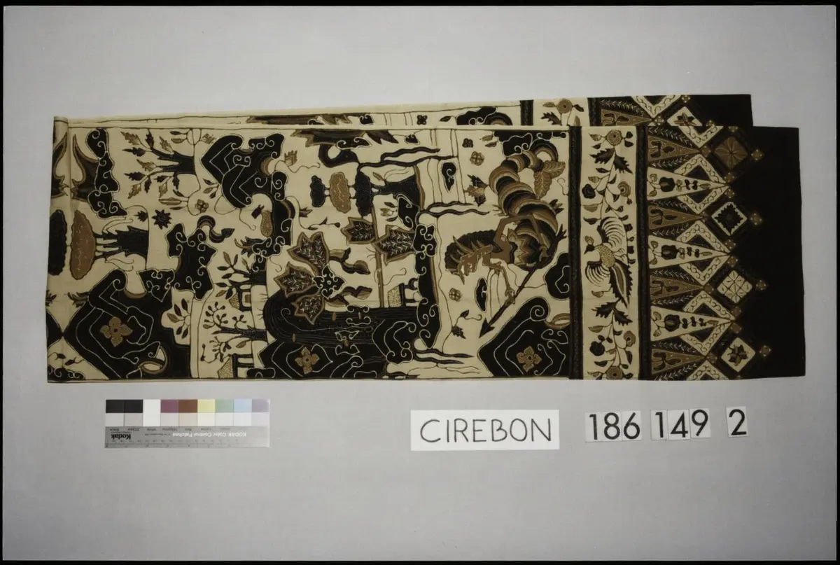 Schultertuch, Batik