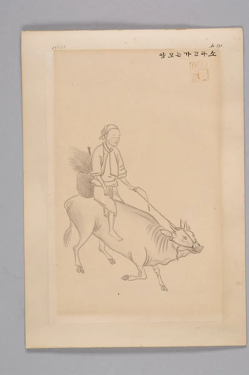 ink painting by the workshop of Kim Jun-geun 김준근 金俊根 (Kisan 기산 箕山)
