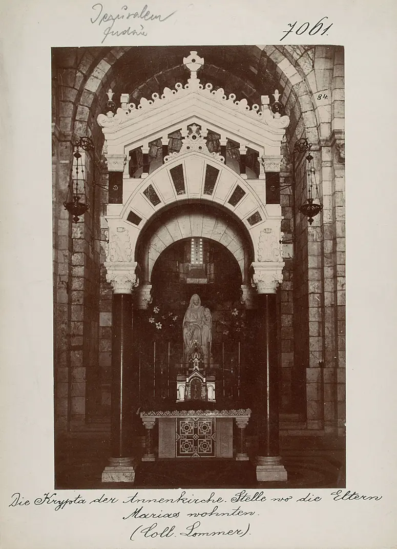 Jerusalem: Krypta der Annenkirche, Stelle wo Marias Eltern wohnten