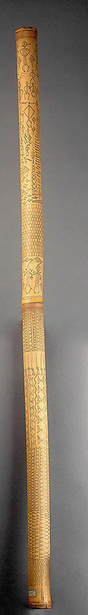 Graviertes Bambusrohr