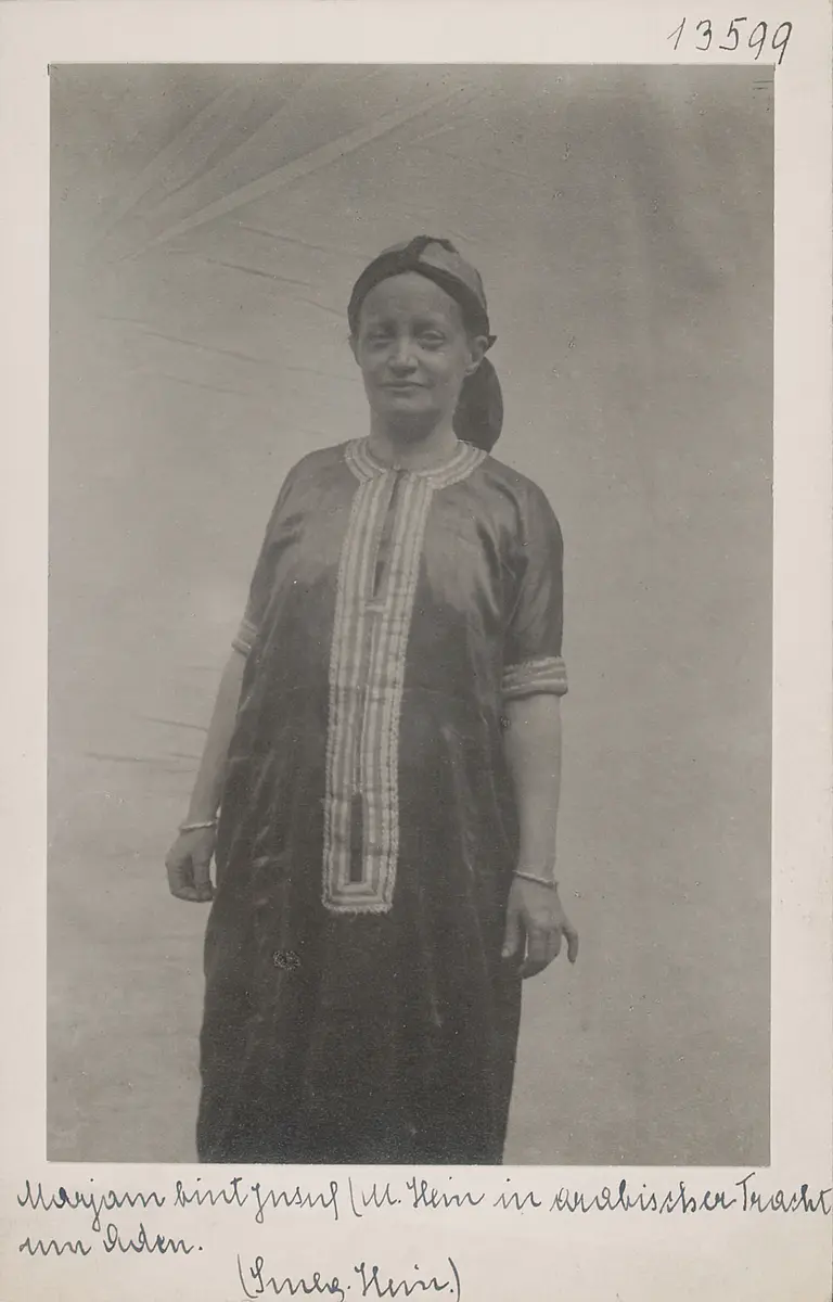 Marie Hein alias Marjam bint Jusuf in arabischer Tracht