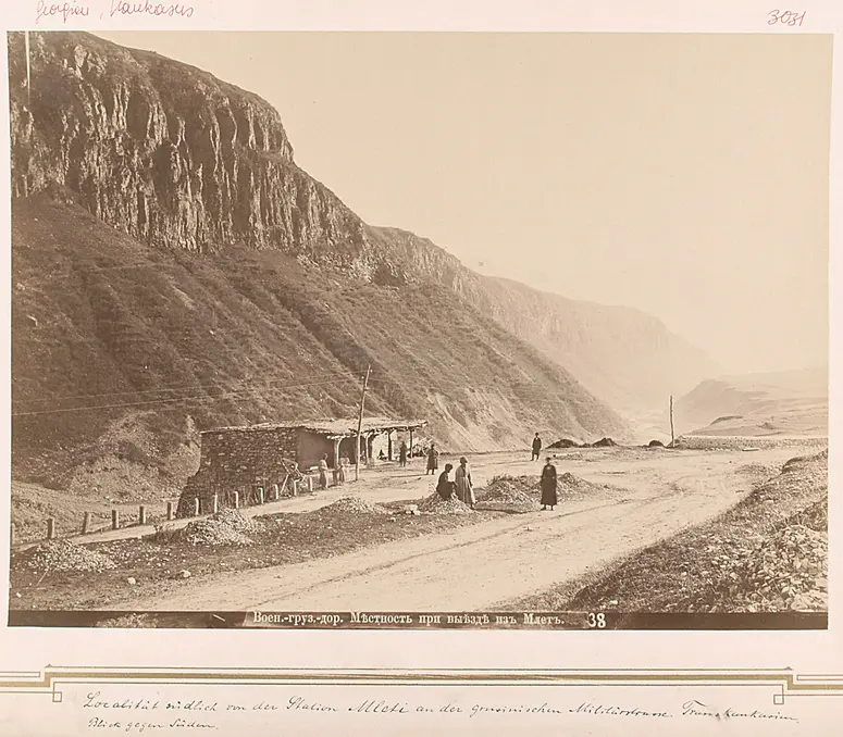 Localität nördlich von der Station Mleti an der grusischen Militärstrasse. Blick gegen Süden (Transkaukasus)
