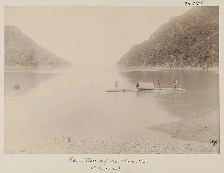 Bocana vom Flusse Abra nach Ilocos. Das Floss ist Dr. Schadenberg´s Reisefloss