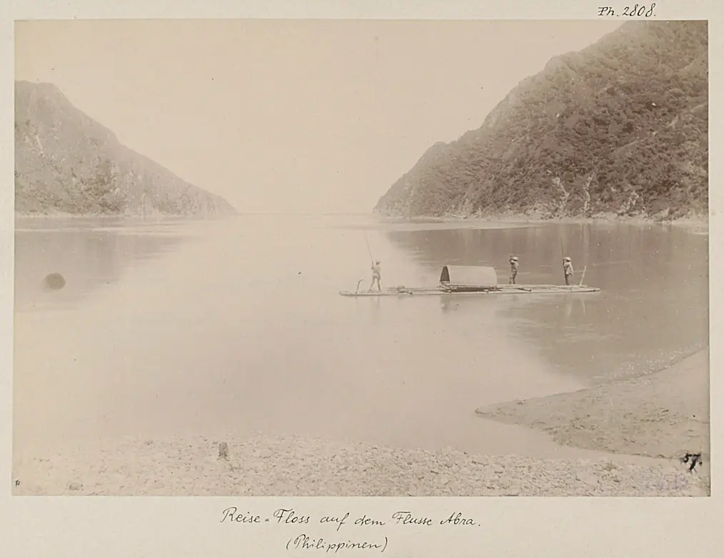 Bocana vom Flusse Abra nach Ilocos. Das Floss ist Dr. Schadenberg´s Reisefloss
