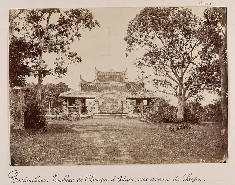 Grabmal des Bischofs von Adran, in der Umgebung von Saigon