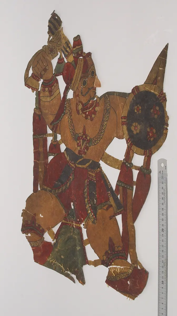 Schattenspielfigur Krieger