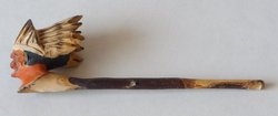 Tobacco pipe with carved American Indian face