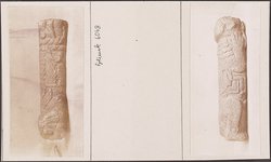 Sculpture formed as a slit drum (Teponaztli)