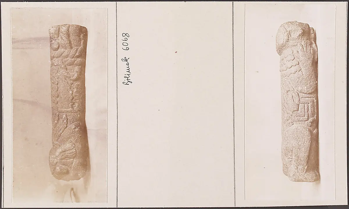 Sculpture formed as a slit drum (Teponaztli)