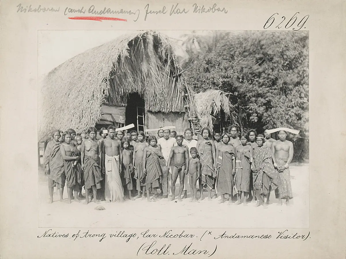 Natives of Arong village, Car Nicobar (*Andamanese Visitor)