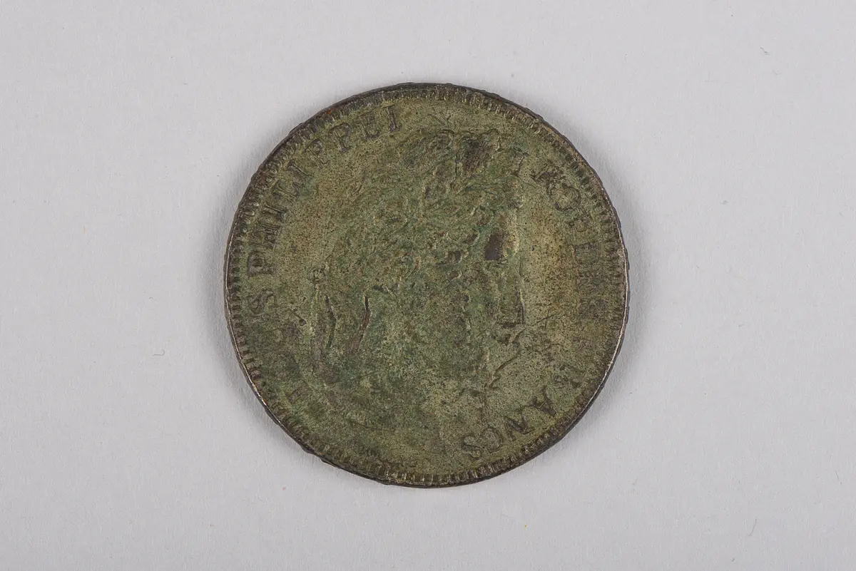 Gefälschte 5 Francs-Münze