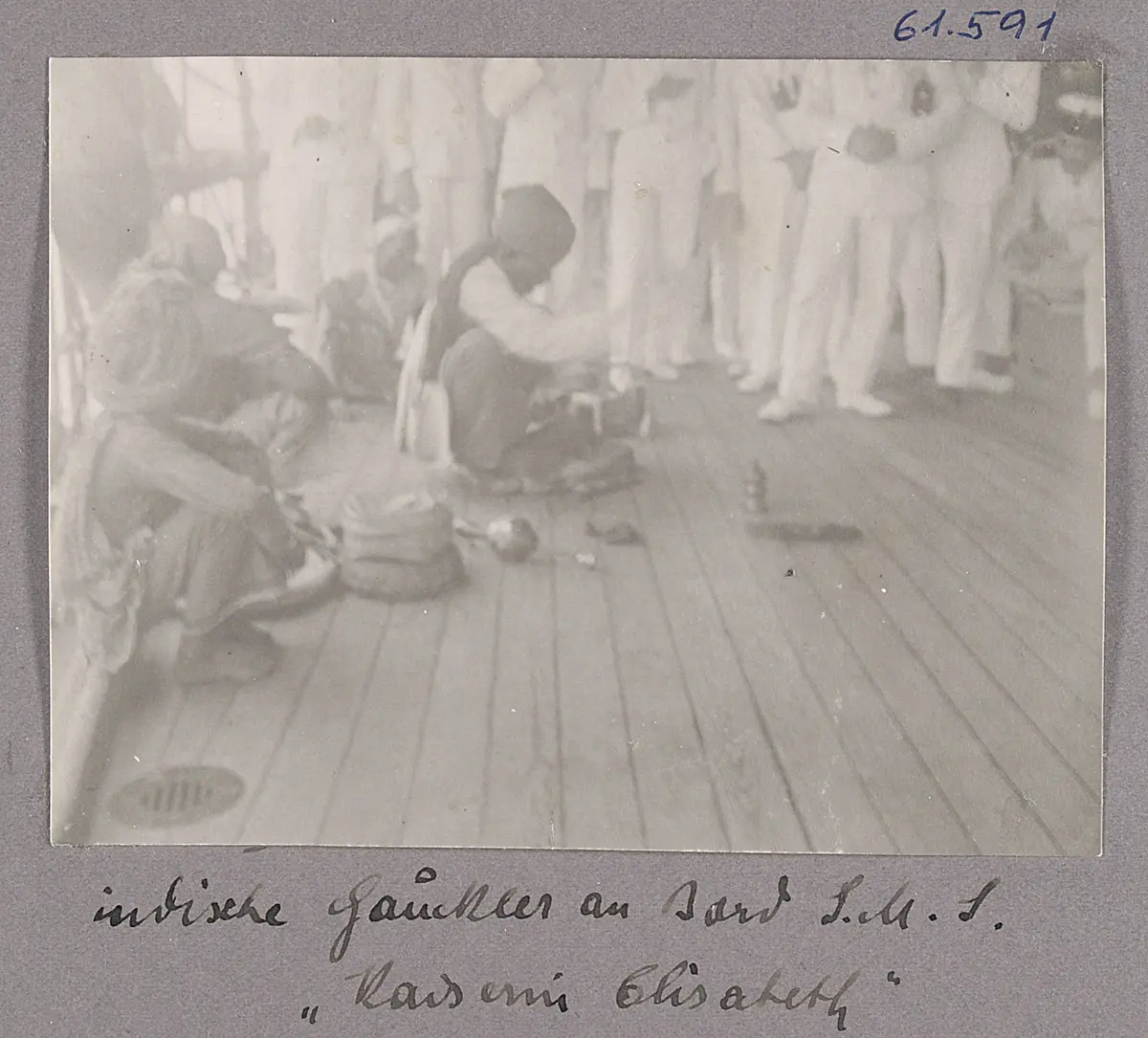 Indische Gauckler an Bord S.M.S.