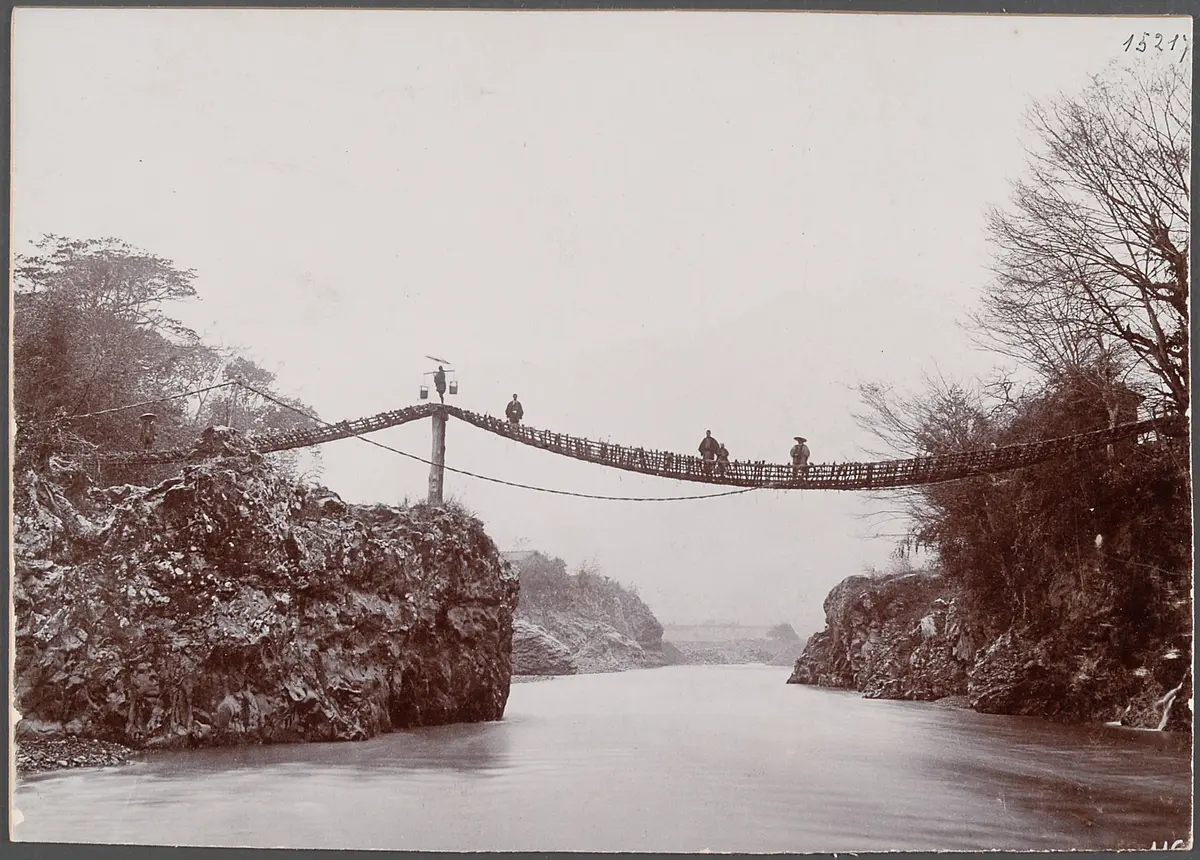 Japan, Brücke über den Fuji-Kawa. 15.VIII.1893
